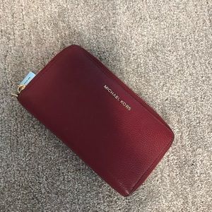 Maroon Michael Kors Wallet